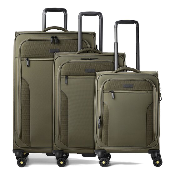d&n Travel Line 9704 4 ruote Set di valigie 3 pezzi con piega di espansione