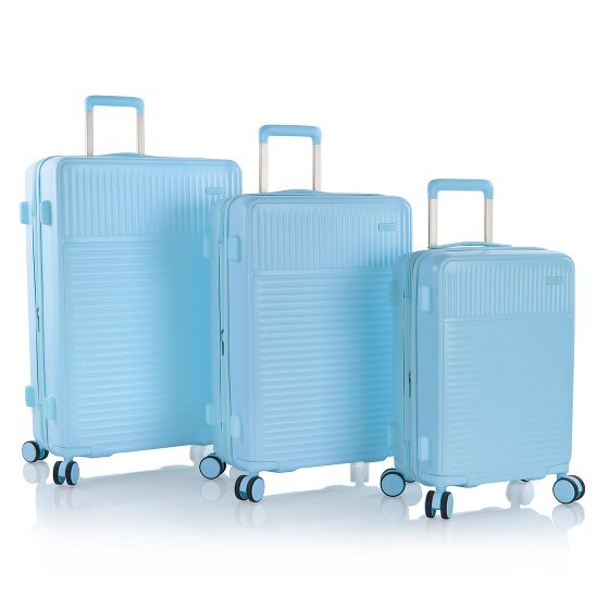Heys Pastel 4 ruote Set di valigie 3 pezzi con piega di espansione