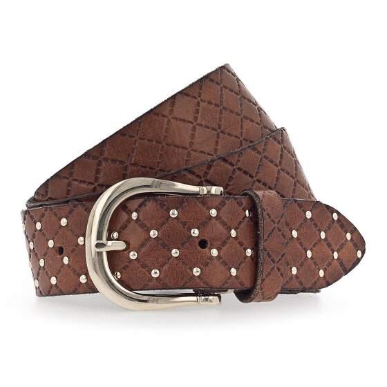b.belt Cintura Lina con borchie dorate in pelle