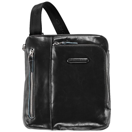 Piquadro Borsa a tracolla quadrata blu in pelle 21 cm