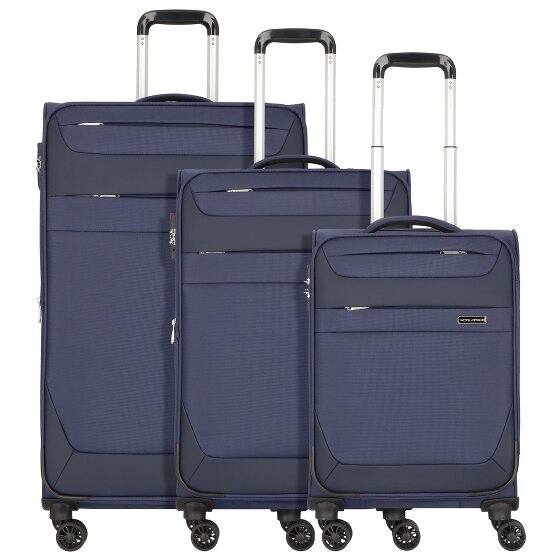 Worldpack Dublin 4 ruote Set di valigie 3 pezzi con piega di espansione