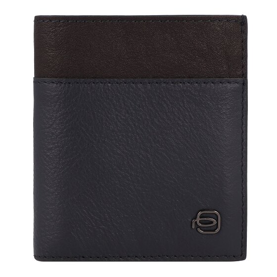Piquadro Black Square Custodia per carta di credito Protezione RFID Vera Pelle 9 cm
