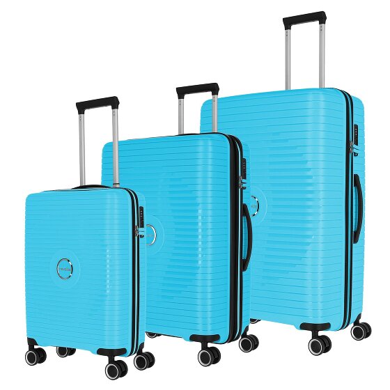Travelite Orbita 4 ruote Set di valigie 3 pezzi con piega di espansione