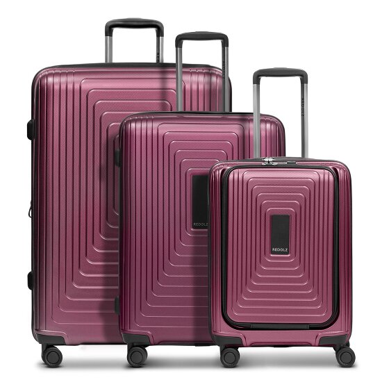 Redolz Essentials 14 4 ruote Set di valigie 3 pezzi con piega di espansione