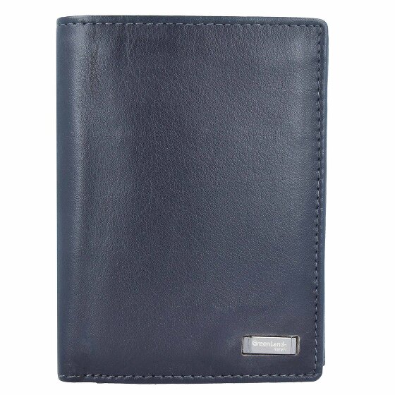 Greenland Nature Portafoglio in nappa nera RFID 9,5 cm