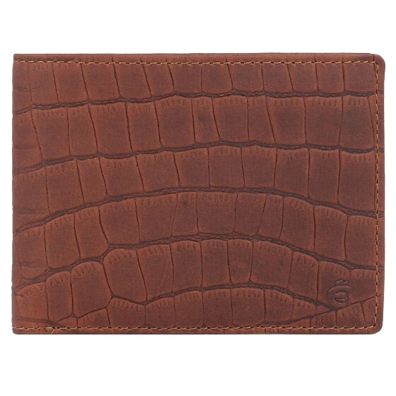 Esquire Croco Portafoglio Protezione RFID Pelle 12 cm