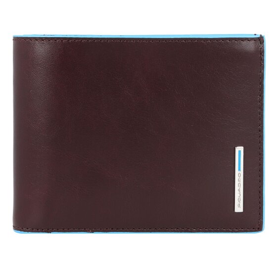 Piquadro Portafoglio quadrato in pelle blu 12,5 cm