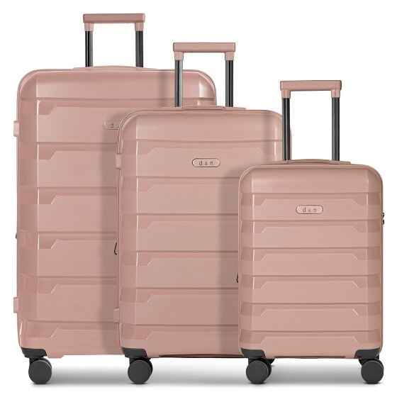 d&n South Dakota 4 ruote Set di valigie 3 pezzi con piega di espansione