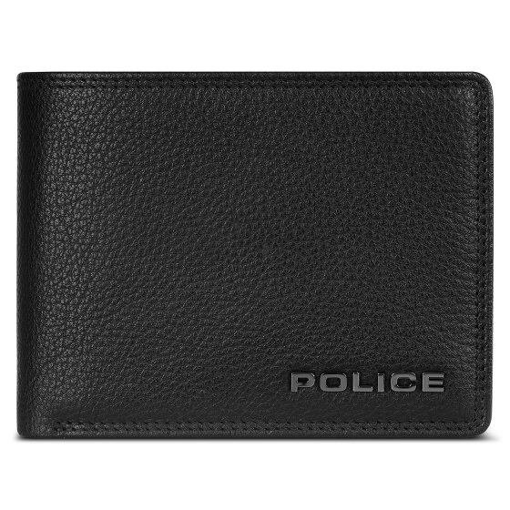 Police Portafoglio RFID in pelle 12 cm pieghevole con zip