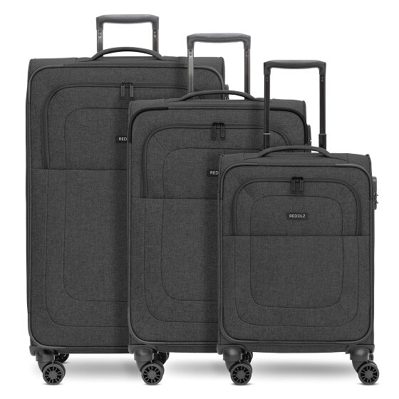 Redolz Essentials 12 THREE SET 4 ruote Set di valigie 3 pezzi con piega di espansione