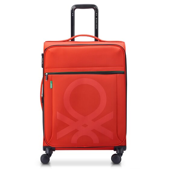 Delsey Paris x United Colors of Benetton Colour Bock Trolley a 4 ruote da 67 cm con piega elastica