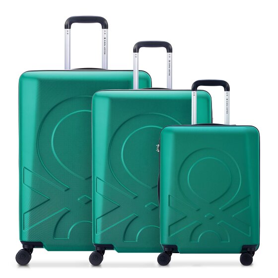 Delsey Paris x United Colors of Benetton Fabrica Set di valigie a 4 ruote 3 pezzi.