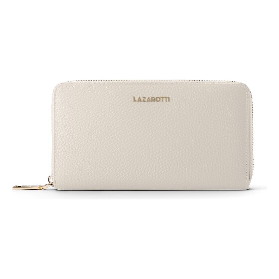Lazarotti Portafoglio Bologna in pelle XL con chiusura a zip perimetrale, 19 cm