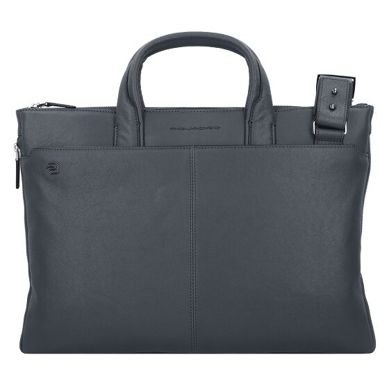 Piquadro Black Square Valigetta Vera Pelle 42 cm Vano porta PC
