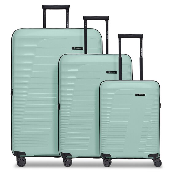 Farmhood Eco Edition 4 ruote Set di valigie 3 pezzi con piega di espansione