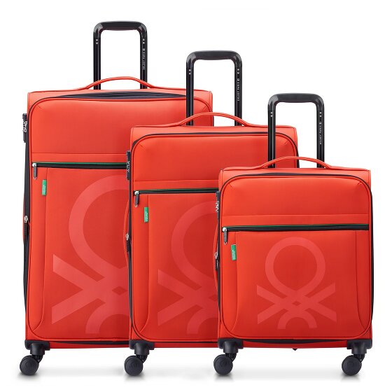 Delsey Paris x United Colors of Benetton Colour Block Set di valigie a 4 ruote 3 pezzi.