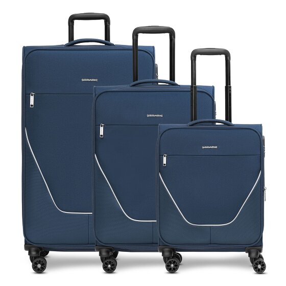 Stratic taska set di valigie a 4 ruote 3 pezzi con piega elastica