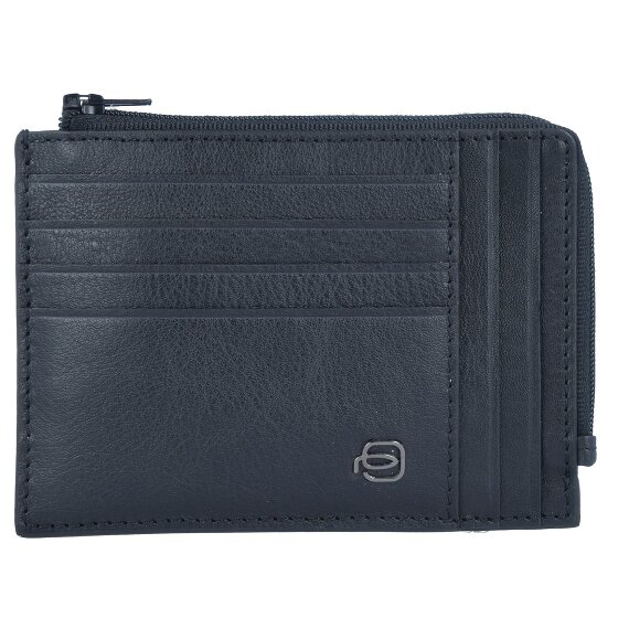 Piquadro Portacarte di credito speciale quadrato blu RFID in pelle 12 cm