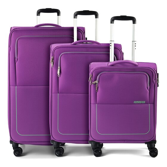 American Tourister Air Wave 4 ruote Set di valigie 3 pezzi con piega di espansione