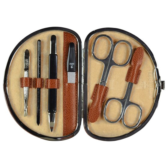 Windrose Astuccio per manicure Beluga 13,5 cm in pelle