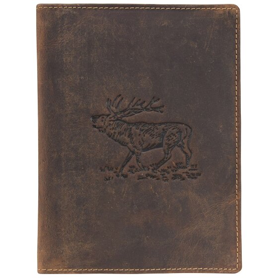 Greenburry Astuccio portadocumenti in pelle di cervo vintage 12 cm