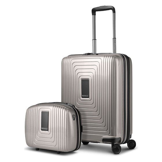 Redolz Set di valigie Essentials 14 2 pezzi trolley da cabina con piega elastica e beauty case