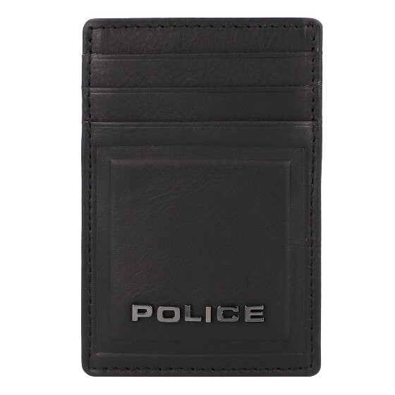 Police PT16-08536 Porta carte di credito in pelle da 7 cm con fermasoldi