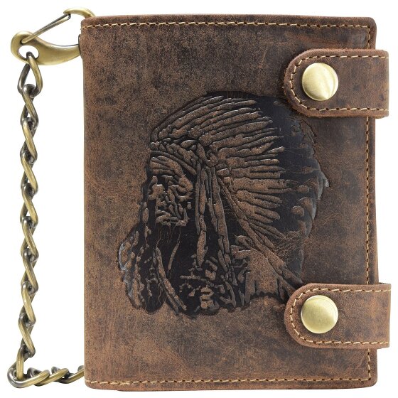 Greenburry Portafoglio indiano vintage in pelle 10 cm