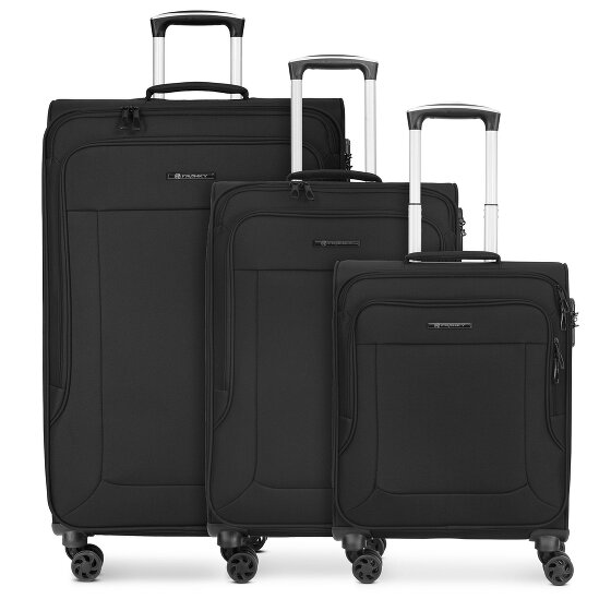 Franky Melbourne 3.0 Set di valigie a 4 ruote, 3 pezzi, con piega elastica