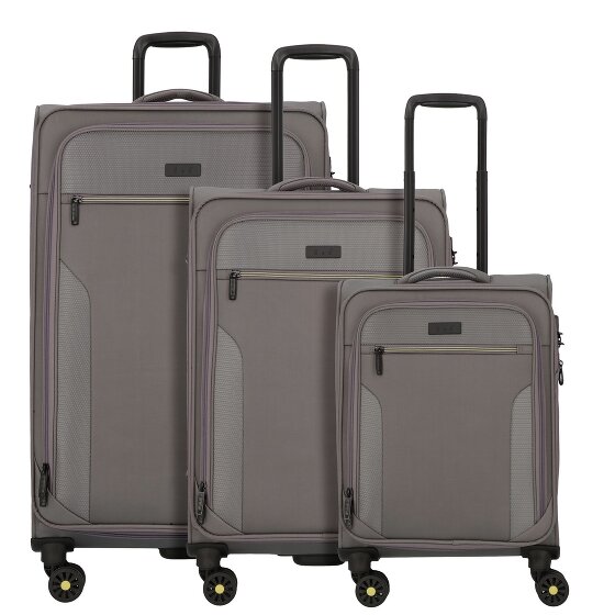 d&n Travel Line 9704 4 ruote Set di valigie 3 pezzi con piega di espansione