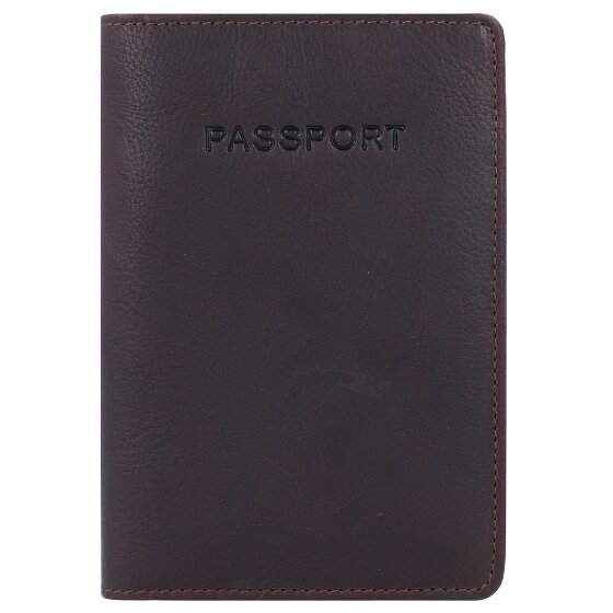 Burkely Custodia per passaporto RFID in pelle antica Avery 10 cm