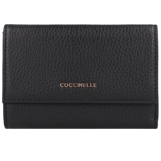 Coccinelle Portafoglio morbido in pelle metallizzata 14 cm