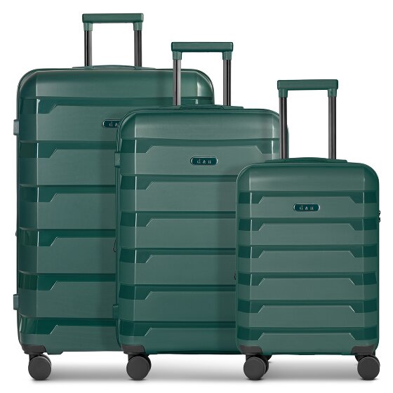 d&n South Dakota 4 ruote Set di valigie 3 pezzi con piega di espansione