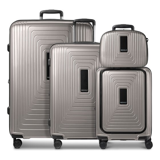 Redolz Set di valigie a 4 ruote Essentials14 Beautycase 4pcs con scomparto per laptop pieghevole ad espansione