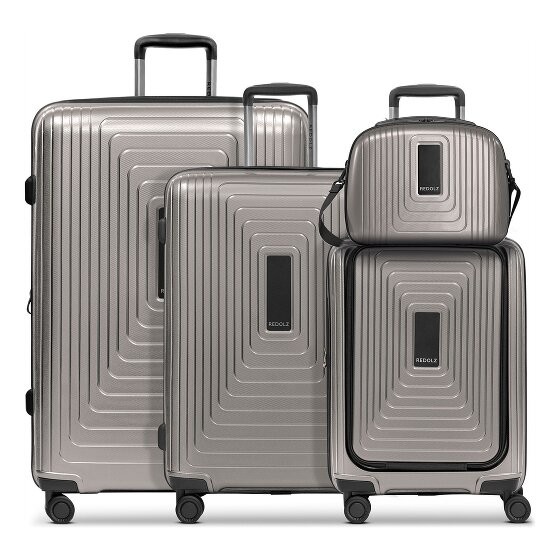 Redolz Set di valigie a 4 ruote Essentials14 Beautycase 4pcs con scomparto per laptop pieghevole ad espansione