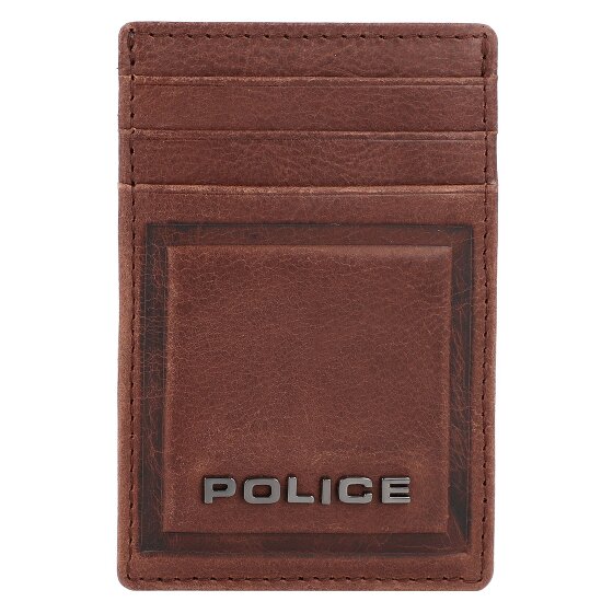Police PT16-08536 Porta carte di credito in pelle da 7 cm con fermasoldi