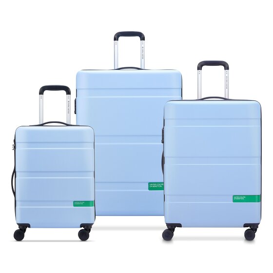Delsey Paris x Set di valigie a 4 ruote United Colors of Benetton Now Hardside 3 pezzi con piega elastica