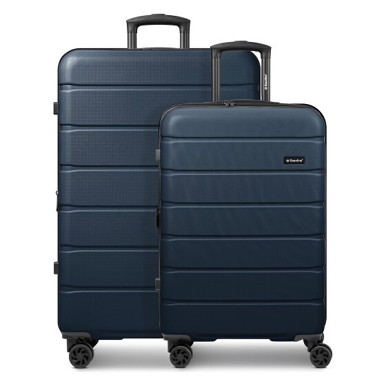 Saxoline Set di valigie Miami a 4 ruote S+L espandibile