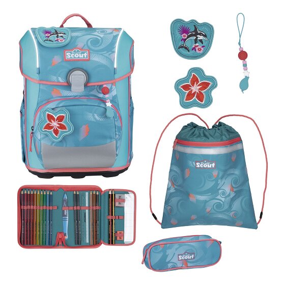 Scout Neo Exklusiv Safety Light Set di borse per la scuola 5 pezzi