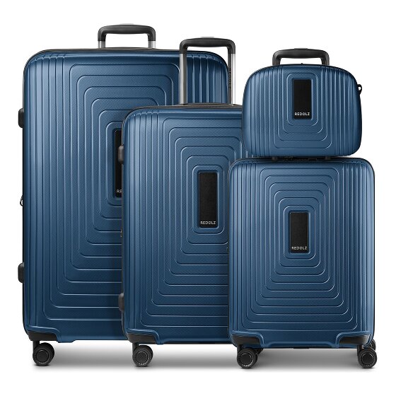 Redolz Set di valigie Essentials 14 a 4 ruote + beauty case 4 pezzi con piega elastica