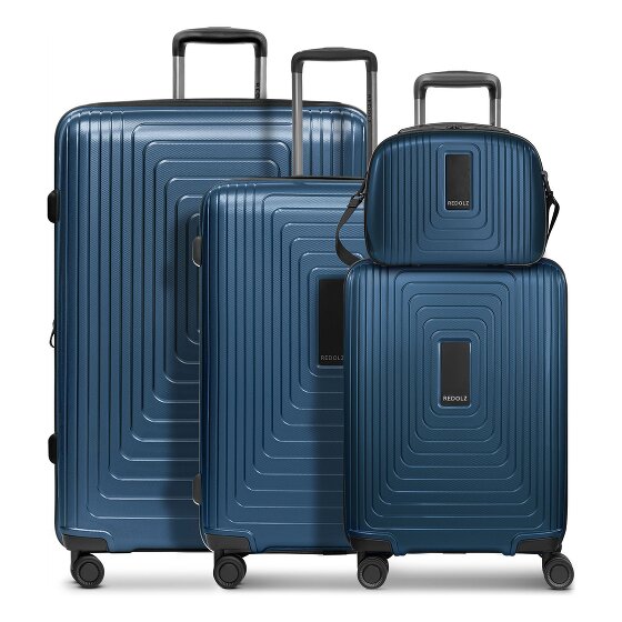 Redolz Set di valigie Essentials 14 a 4 ruote + beauty case 4 pezzi con piega elastica