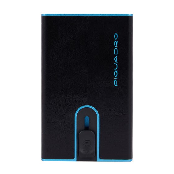 Piquadro Black Square Custodia per carta di credito Protezione RFID Pelle 6 cm