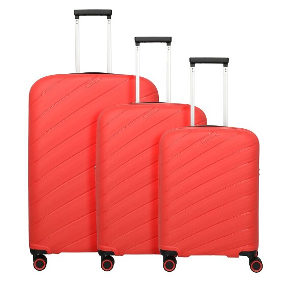 Travelite Buran0 4 ruote Set di valigie 3 pezzi con piega di espansione