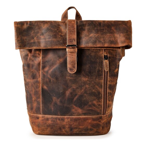 Jack Kinsky Baltimore 15 Zaino da lavoro Vera Pelle 43 cm Vano porta PC