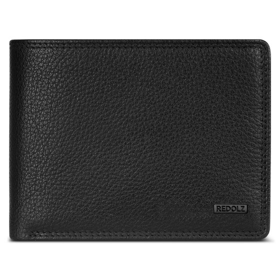 Redolz Portafoglio QF RFID in pelle 12 cm pieghevole con scomparto con zip