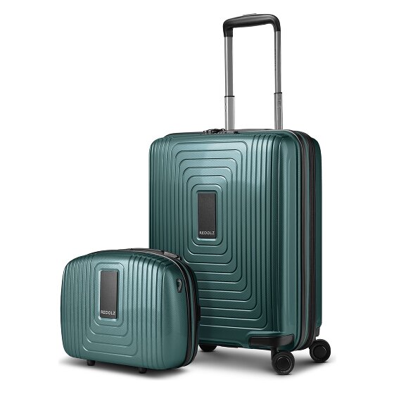 Redolz Set di valigie Essentials 14 2 pezzi trolley da cabina con piega elastica e beauty case