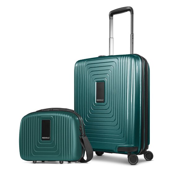 Redolz Set di valigie Essentials 14 2 pezzi trolley da cabina con piega elastica e beauty case