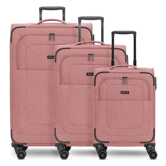 Redolz Essentials 12 THREE SET 4 ruote Set di valigie 3 pezzi con piega di espansione