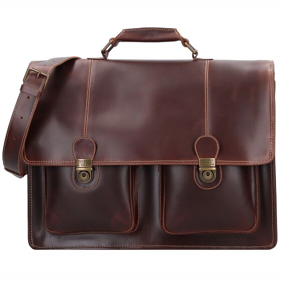 Buckle & Seam Cartella Nevada in pelle con scomparto per laptop da 42 cm