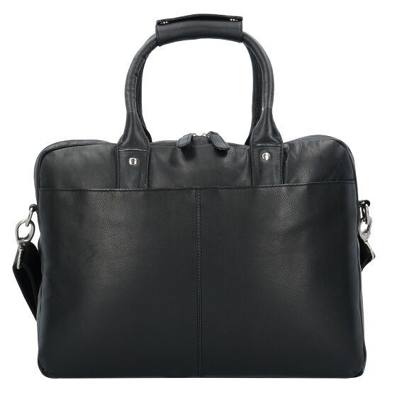 Dermata Cartella in pelle con scomparto per laptop da 39 cm